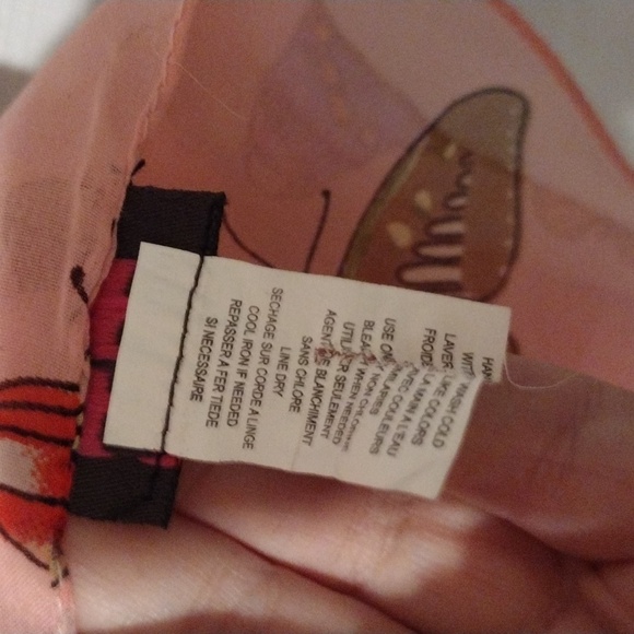 Vintage Echo large oblong butterfly motif scarf wrap stole - Picture 6 of 6